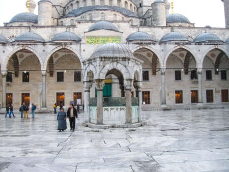 Istanbul, Turkey - December 22, 2008: beautiful old mosque at istambul at rainy winter day at Istanbul, Turkey on December 22, 2008のeditorial素材