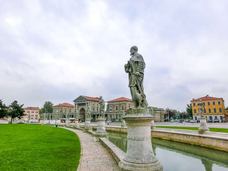 Padua, Italy - September 19, 2014: Fragment of Prato della Valle in Padua, Veneto, Italy.のeditorial素材
