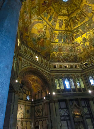 Florence, Italy - May 01, 2014: The fragment of the Baptistery. Florence on May 01, 2014のeditorial素材