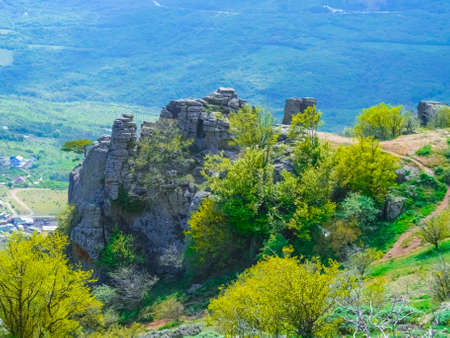 Crimean mountains. Mountains in Crimea at the sunny summer day.の写真素材