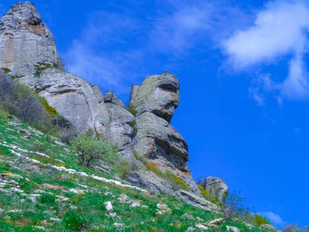 Crimean mountains. Mountains in Crimea at the sunny summer day.の写真素材