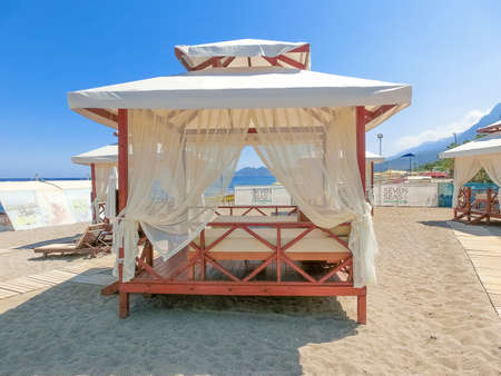 Goynuk, Antalya, Turkey - May 11, 2021: View of Seven Seas Hotel Life Ultra All Inclusive and Kids Concept 5 star at Goynuk, Antalya, Turkey on May 11, 2021. Private zoneのeditorial素材