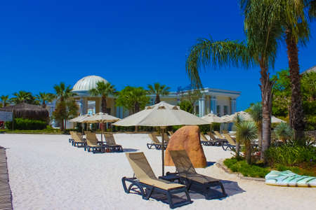 Belek, Antalya, Turkey - May 15, 2021: The Land of Legends theme park in Belek. Poolのeditorial素材