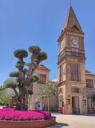 Belek, Antalya, Turkey - May 15, 2021: The Land of Legends theme park in Belek. Central streetのeditorial素材