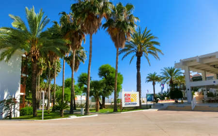 Kemer, Antalya, Turkey - May 11, 2021: FUN and SUN ACTIVE Club Hydros 5 star hotel at Kemer, Antalya, Turkey on May 11, 2021のeditorial素材