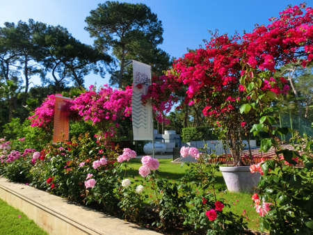 Goynuk, Antalya, Turkey - May 11, 2021: Main entrance to Seven Seas Hotel Life Ultra All Inclusive and Kids Concept 5 star at Goynuk, Antalya, Turkey on May 11, 2021.のeditorial素材