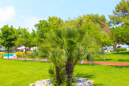 Beldibi, Kemer, Antalya, Turkey - May 11, 2021: The view of Rixos Beldibi hotel 5 stars at Beldibi, Kemer, Antalya, Turkey on May 11, 2021のeditorial素材