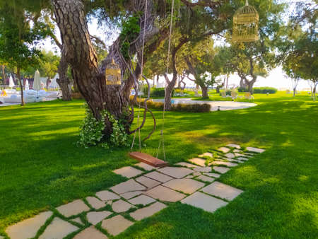 Beldibi, Kemer, Antalya, Turkey - May 11, 2021: The view of Rixos Beldibi hotel 5 stars at Beldibi, Kemer, Antalya, Turkey on May 11, 2021のeditorial素材