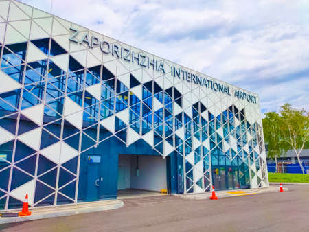 Zaporizhzhia, Ukraine - May 11, 2021: Zaporizhzhia International Airport - outdoor viewのeditorial素材