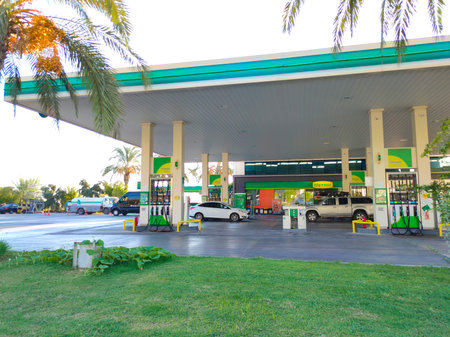 Antalya, Turkey - May 11, 2021: BP petrol station at Antalya, Turkey on May 11, 2021のeditorial素材