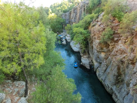 Green trees at Kuzdere Canyon at Kemer Antalya Turkey