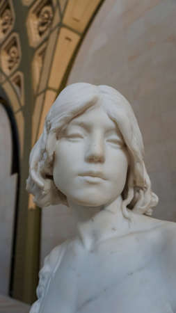 Paris, France - December 30, 2021: Sculpture at Museum d'Orsay. It is housed in the former Gare...