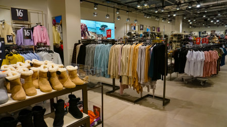 Baden-Baden, Germany - January 01, 2022: NewYorker store in Baden-Baden. NewYorker is an international fashion label based in Braunschweig. By Apr 2011, the company owned nearly 857 branches in 36 countriesのeditorial素材