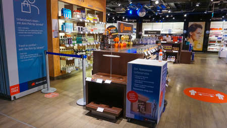 Dortmund, Germany - January 04, 2022: entrance to Dusseldorf Duty Free at Dortmund, Germany - January 04, 2022:のeditorial素材