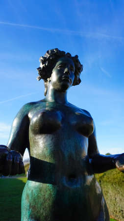 Paris, France - January 01, 2022: Sculpture at Jardin des Tuileries or The Tuileries Garden, Paris at Franceのeditorial素材