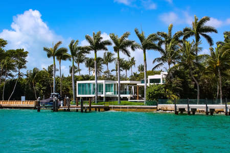 Luxurious mansion in Miami Beach, florida at USAのeditorial素材