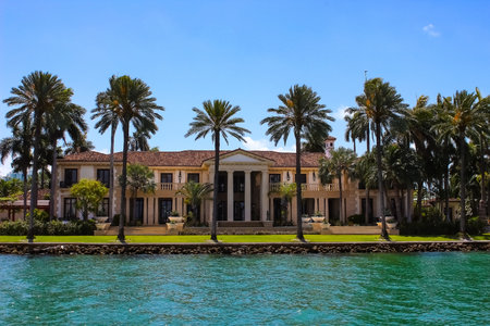 Luxurious mansion in Miami Beach, florida at USAのeditorial素材
