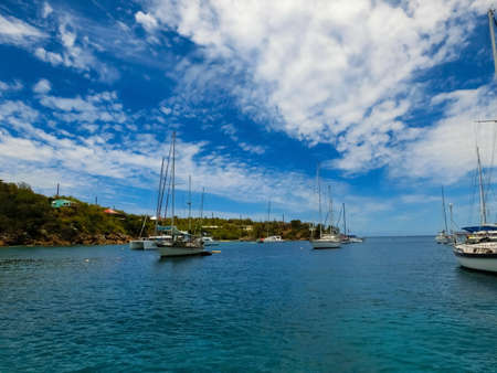 Honeymoon Beach on St. Thomas, USVI in US Virgin Islands - travel conceptの写真素材