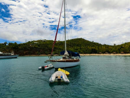 Honeymoon Beach on St. Thomas, USVI in US Virgin Islands - travel conceptの写真素材