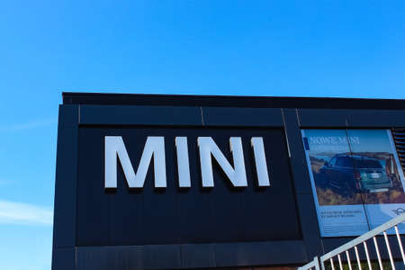 Wroclaw, Poland - April 18, 2022: Exterior view of Mini Cooper Dealership in Poland. Mini is a...