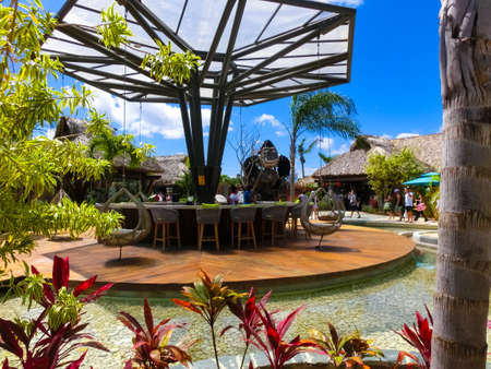 Puerto Plata, DR - January 10, 2022: Shops at the cruise ship port Taino Bay in Puerto Plata, Dominican Republic.のeditorial素材