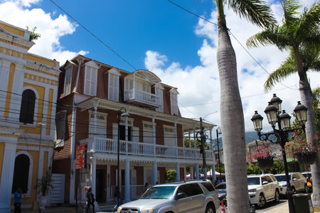 Puerto Plata, DR - May 04, 2022: Buildings in the center of Puerto Plata, Dominican Republicのeditorial素材