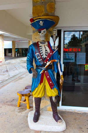 Cozumel, Mexico - May 04, 2022: The cafe at Cozumel port during one of the Western Caribbean cruises at Cozumel, Mexicoのeditorial素材