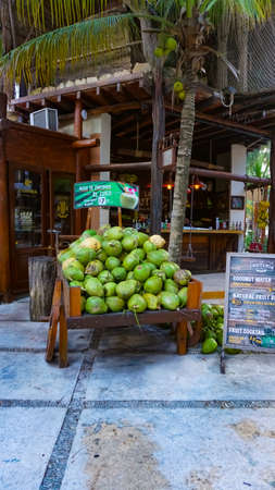 Costa Maya, Mexico- April 24, 2022 : Bar at Costa Maya cruise ship terminal and resort is a perfect place for all visitorsのeditorial素材