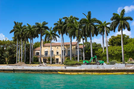 Miami, USA - April 24, 2022: Luxurious mansion in Miami Beach, florida at USA on April 24, 2022のeditorial素材
