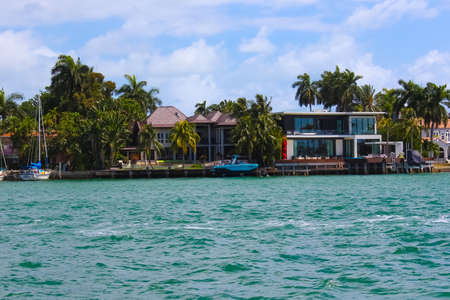 Miami, USA - April 24, 2022: Luxurious mansion in Miami Beach, florida at USA on April 24, 2022のeditorial素材
