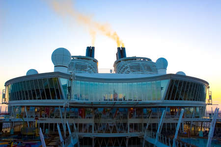 Miami, USA - April 29, 2022: Interior at Symphony of the seas is the biggest cruise ship at Miami,...