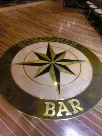 Miami, USA - April 29, 2022: Bar or nightclub at Symphony of the seas is the biggest cruise ship at Miami, USA on April 29, 2022のeditorial素材