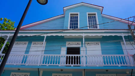 Colorful buildings in the center of Puerto Plata, Dominican Republic