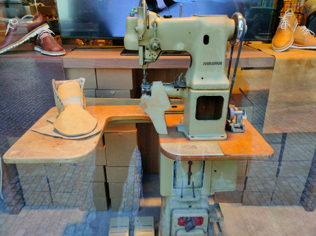 Prague, Czech - May 11, 2022: Show Minerva Shoe Sewing Machineのeditorial素材