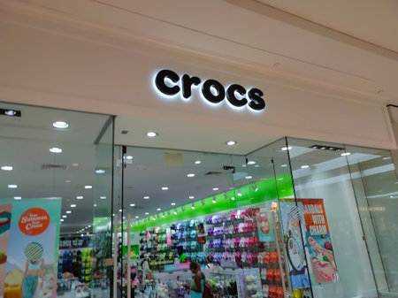 Aventura, Florida, USA - May 7, 2022: Crocs shop at Aventua mall