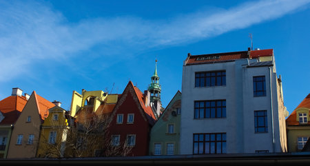 The old building in the historical center on Wroclaw, Poland