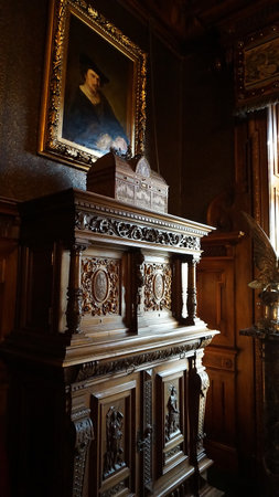 Sinaia, Romania - December 31, 2022: The rich interior of the Peles castle in Sinaia, in Romaniaのeditorial素材