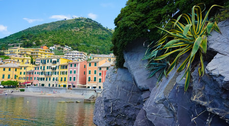 Nervi is a former fishing village now a seaside resort of Genoa in Liguria region at Italy