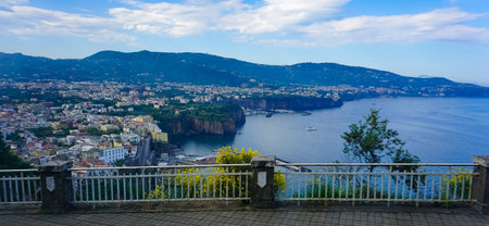 Panoramic view of Sorrento, the Amalfi Coast at Italyの写真素材