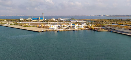 La Goulette cruise port and terminal at La Goulette at Tunisia