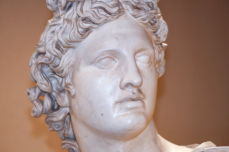 Vatican city, Italy - October 3, 2023: Ancient statue of Apollo Belvedere in Vatican museum at...