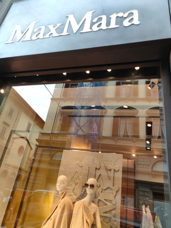 Florence, Italy - October 4, 2023: MaxMaras store. MaxMara is an Italian fashion company with 2254...