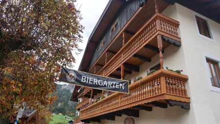 Schonau am Konigssee, Germany - October 22, 2023: An old guesthouse or hotel in Konigseeのeditorial素材