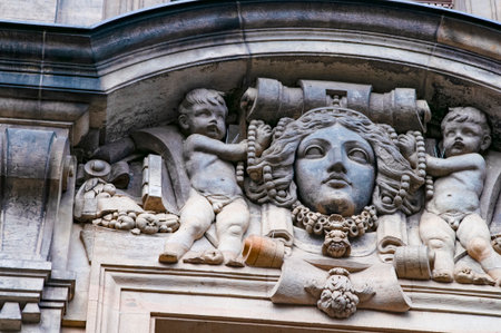 Dresden, Germany - April 18, 2024: Dresdner Residenzschloss or Dresden Castle, Germany - fragment