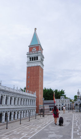 Viserba, Italy - June 25, 2024: Venice at Theme park Italy in Miniature or Italia in Miniatura in Rimini, Italy - Reproduction of famous attractions in a small scaleのeditorial素材