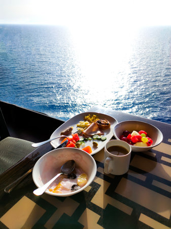Dining Room Buffet. Healthy breakfast at modern liner concept