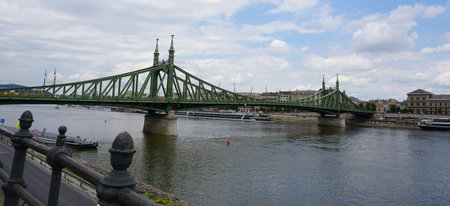 Liberty Bridge in Budapest or Szabadsag hid at dayの写真素材