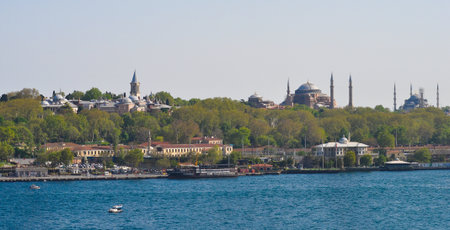 Topkapi Palace before Marmara sea, Istanbul at Turkeyの写真素材