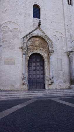 Basilica of Saint Nicolas Also Known As Basilica San Nicola de Bari At Bari Apulia Puglia Italyの写真素材