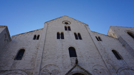 Basilica of Saint Nicolas Also Known As Basilica San Nicola de Bari At Bari Apulia Puglia Italyの写真素材
